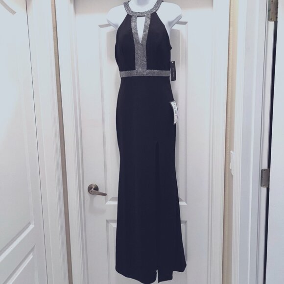 City Studio Dresses & Skirts - City Studio Long Maxi Black & Silver Formal Dr.-NWT-Sz 3-Shine-Prom-Dance-Cruise